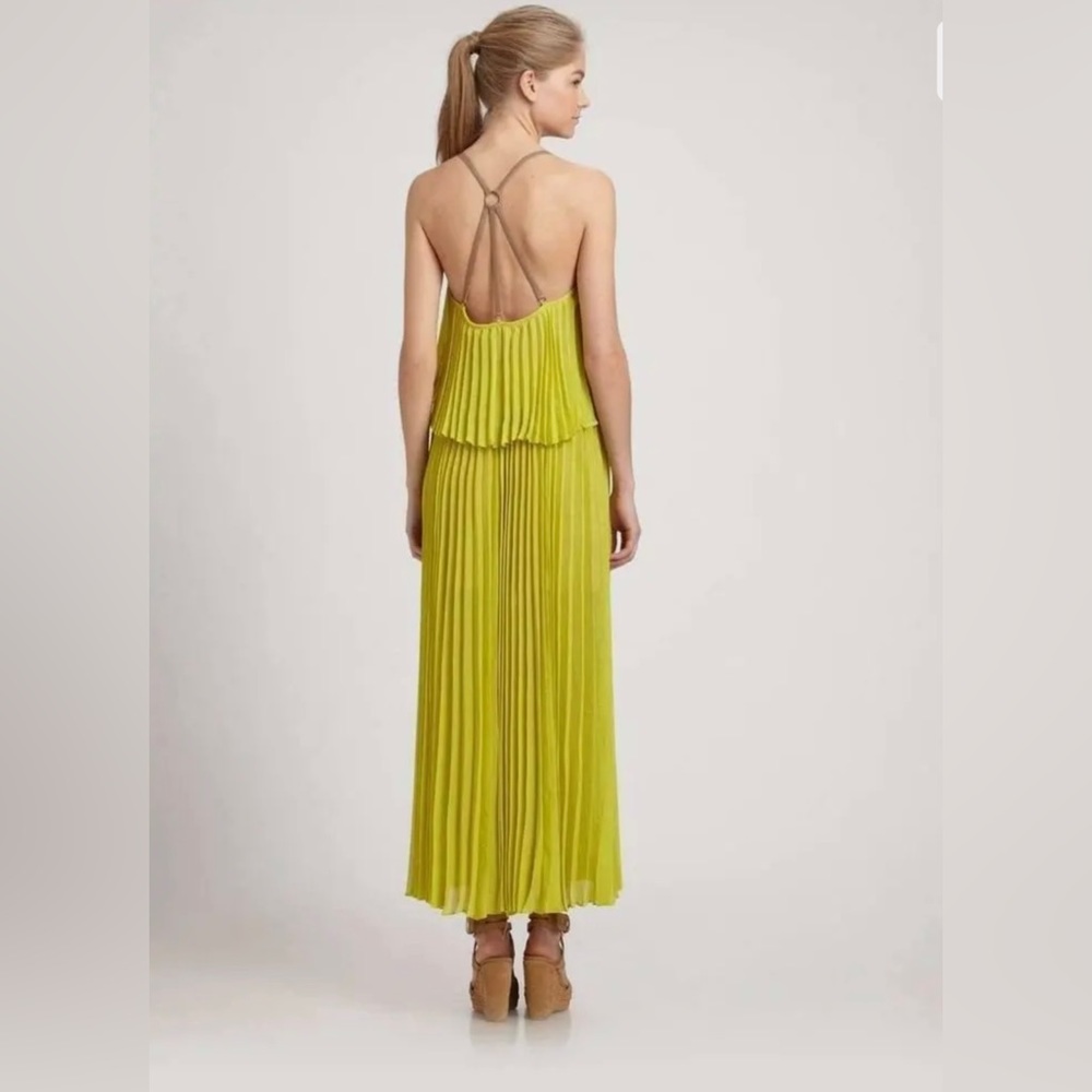 BCBGMAXAZRIA Joelle Dark Lime Maxi Dress - Picture 2 of 7